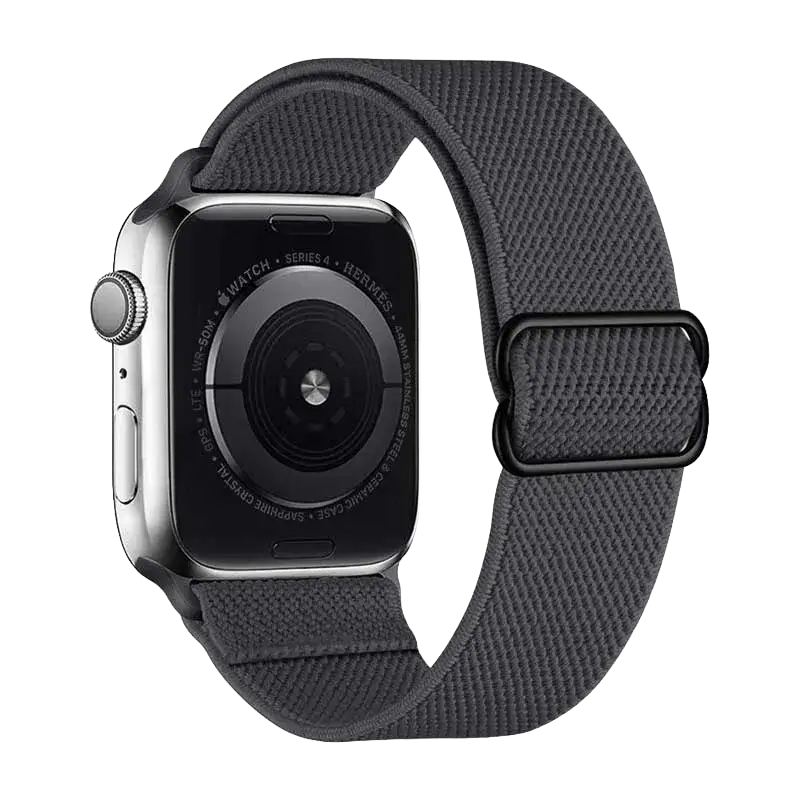 Nylon Smartwatch Armband Grau passend für gängige Smartwatch Modelle