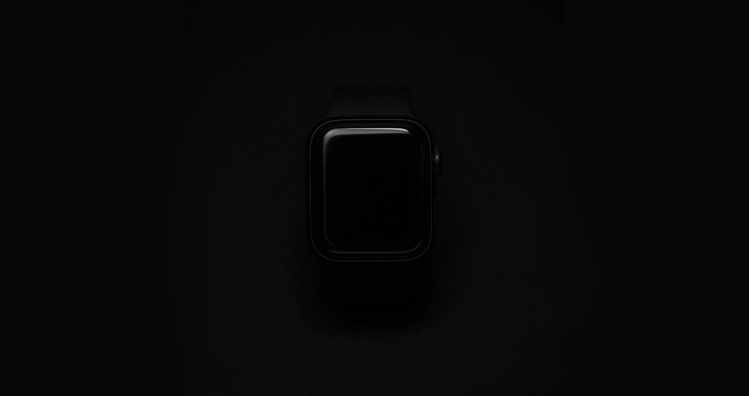 Apple Watch im schwarzen hintergrund liegend