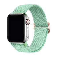 Gewebtes Smartwatch Armband in Mint mit Metallöse