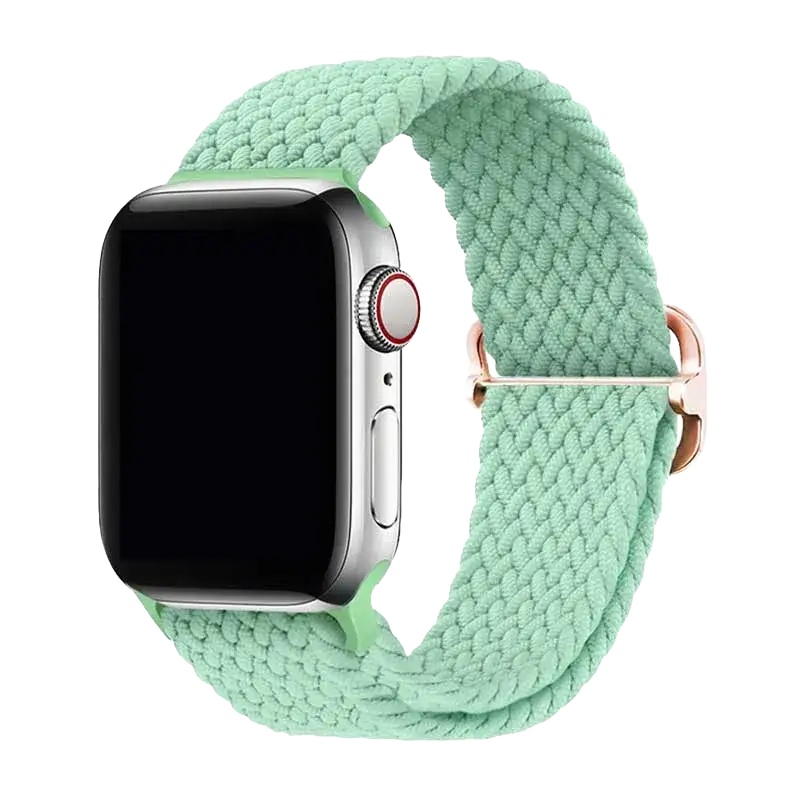 Gewebtes Smartwatch Armband in Mint mit Metallöse