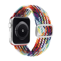 Multicolor Nylon Armband für kompatible Smartwatch mit geflochtenem Design