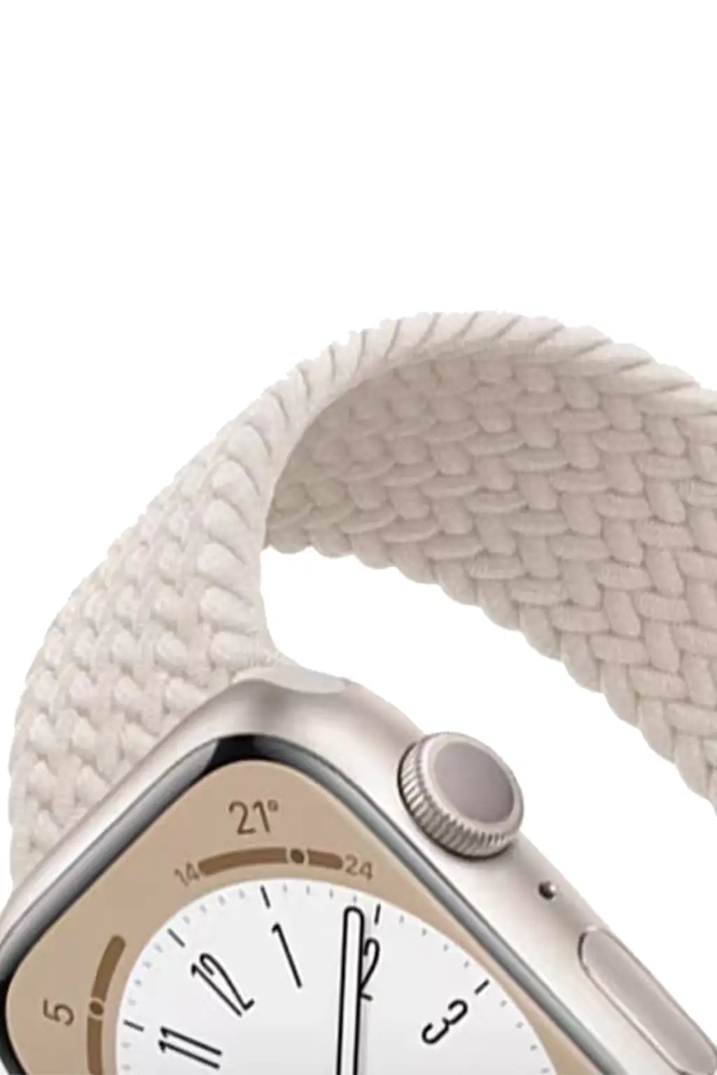 Weißes Smartwatch Armband aus gewebtem Nylon