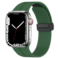 Linéa Apple Watch Armband in Grün mit griffiger Silikonstruktur