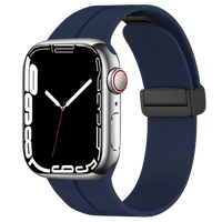 Linéa Apple Watch Armband in Marineblau mit softem Silikon und klarem Look