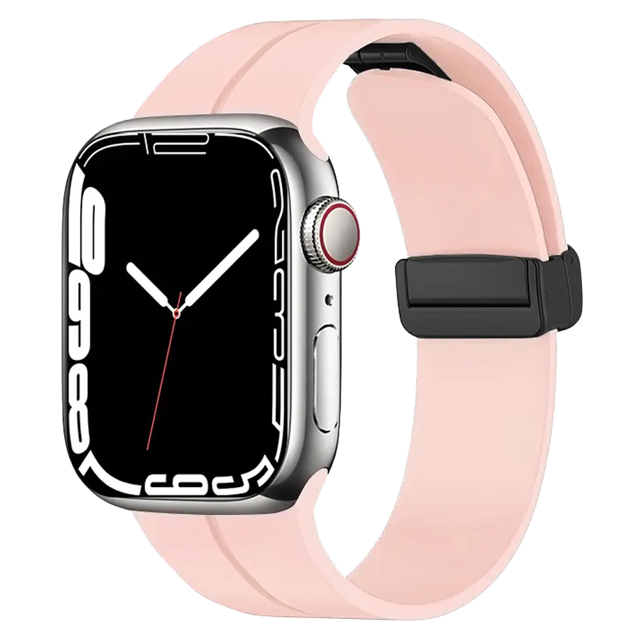 Linéa Apple Watch Armband in Pink, cleanes Finish und weiche Silikonhaptik