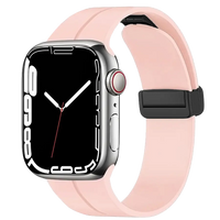 Linéa Apple Watch Armband in Pink, cleanes Finish und weiche Silikonhaptik