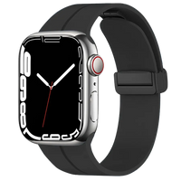 Linéa Apple Watch Armband in Schwarz aus flexiblem Silikon mit mattem Finish