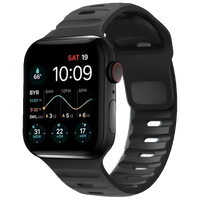 Apple Watch Armband Loopéa in Black – sportlich und robust aus Flüssigsilikon