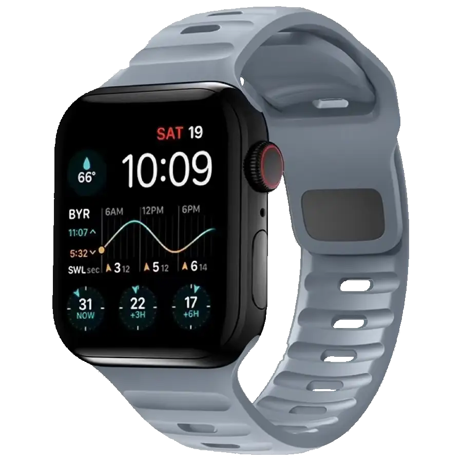 Apple Watch Armband Loopéa in Cloud Grey – frischer Look für Alltag und Fitness