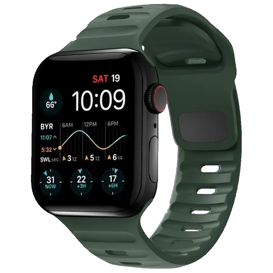 Apple Watch Armband Loopéa in Oliv – stilsicherer Begleiter für Bewegung