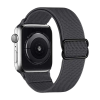 Nylon Smartwatch Armband Grau passend für gängige Smartwatch Modelle