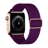 Nylon Smartwatch Armband Violett passend für gängige Smartwatch Modelle