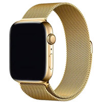 Goldfarbenes Milanese Edelstahl Armband für kompatible Smartwatch