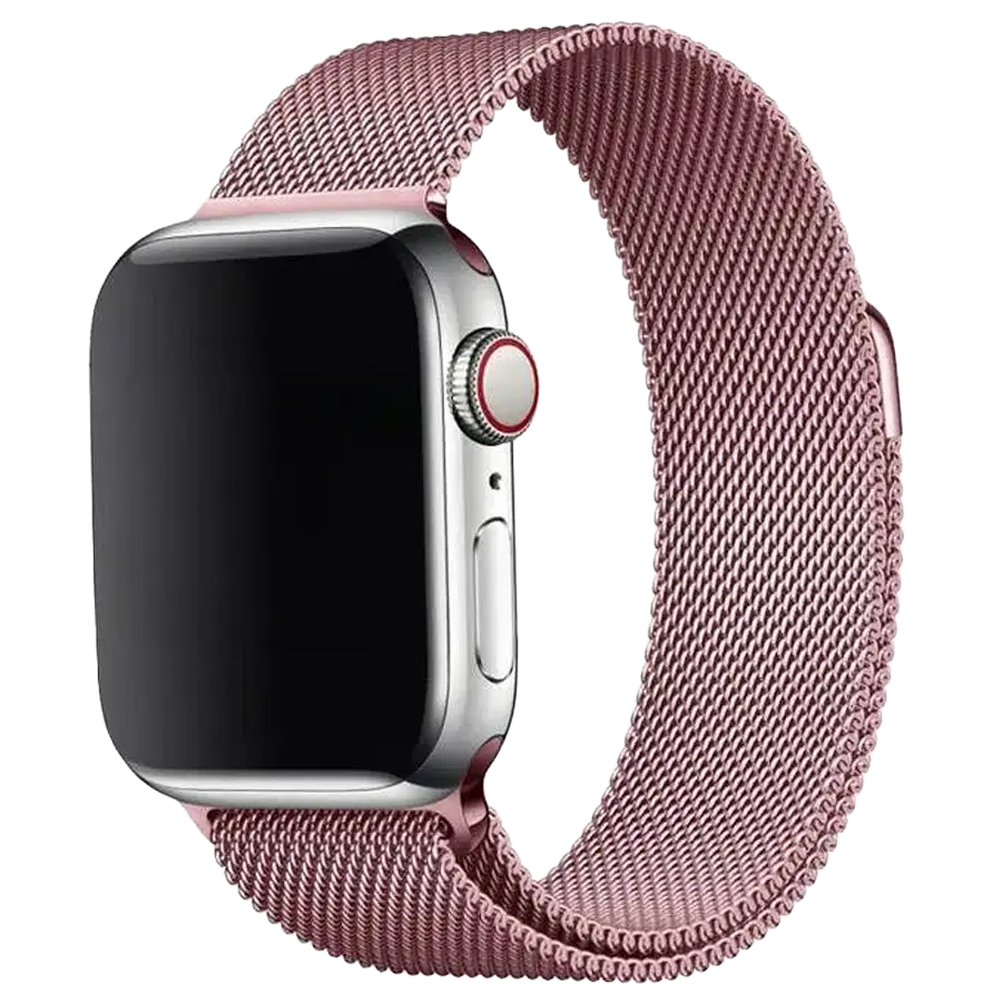 Roségoldfarbenes Milanese Edelstahl Armband für kompatible Smartwatch
