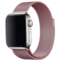 Roségoldfarbenes Milanese Edelstahl Armband für kompatible Smartwatch